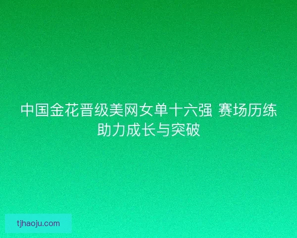 中国金花晋级美网女单十六强 赛场历练助力成长与突破